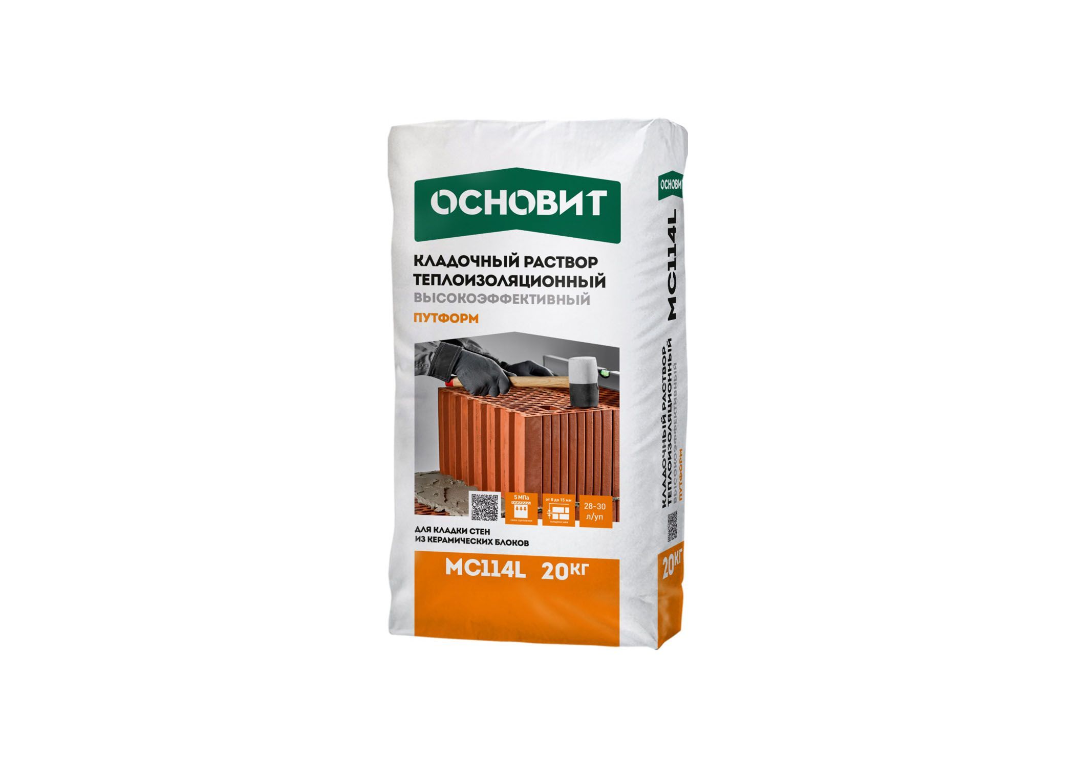 🏗 Основит Путформ МС114L Высокоэффективный кладочный раствор – купить по цене от 763 руб. с доставкой по  и области. Основит Путформ МС114L Высокоэффективный кладочный раствор – узнать стоимость, фото, описание. Оформляйте заказ на сайте нашего интернет-магазина или по телефону (343) 302-18-69..