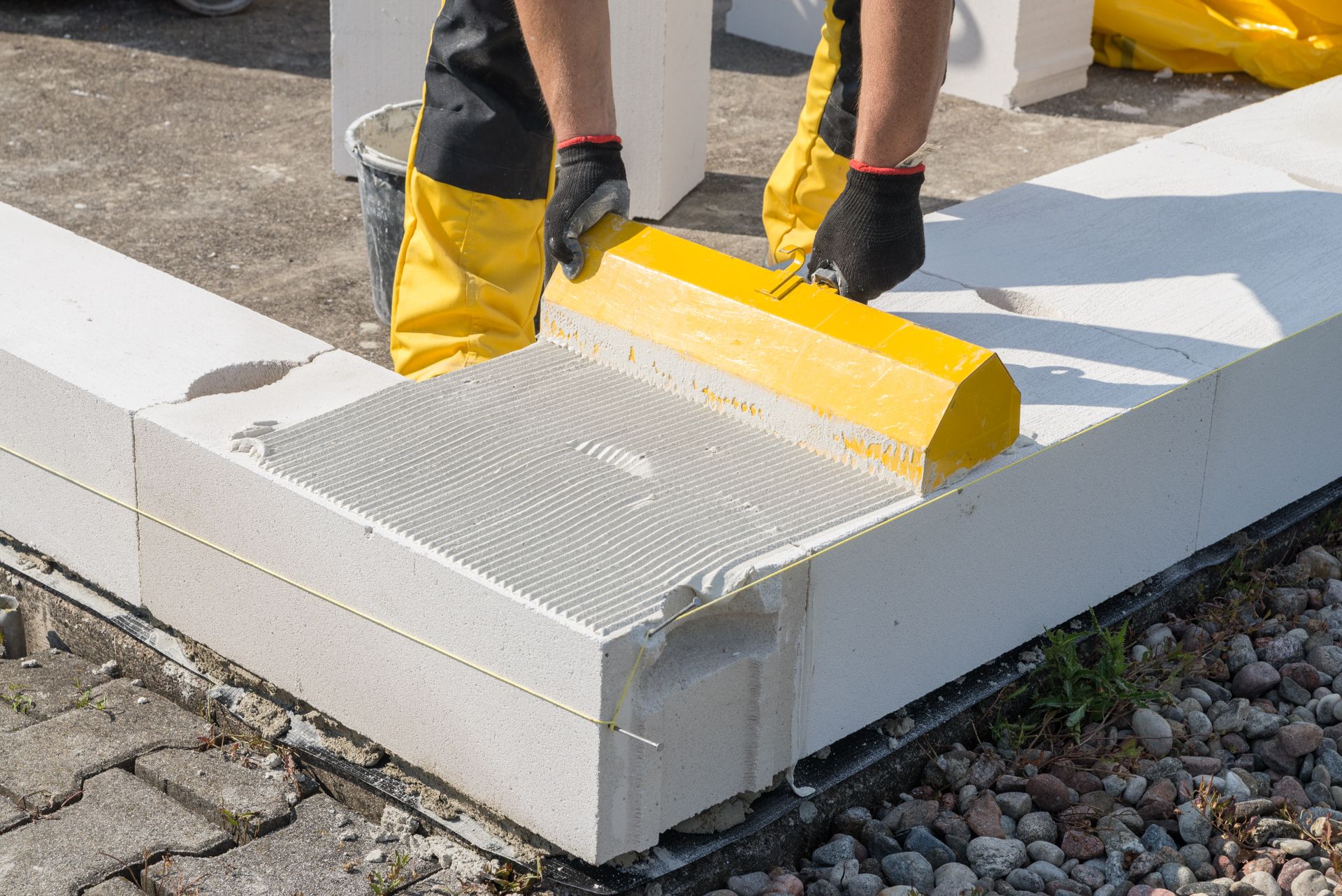 Технология укладки бетонных блоков